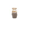 Sandały na koturnie Crocs (WMNS) Brooklyn Ankle Strap w kolorze kremowo-białym i brązowym 209406-2DS