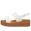 Sandały na koturnie Crocs (WMNS) Brooklyn Woven w kolorze biało-brązowym 209977-0WV