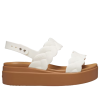 Sandały na koturnie Crocs (WMNS) Brooklyn Woven w kolorze biało-brązowym 209977-0WV