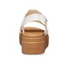 Sandały na koturnie Crocs (WMNS) Brooklyn Woven w kolorze biało-brązowym 209977-0WV