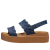 Sandały na koturnie Crocs (WMNS) Brooklyn Woven Wedge w kolorze „Niebiesko-brązowym” 209977-410