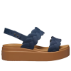 Sandały na koturnie Crocs (WMNS) Brooklyn Woven Wedge w kolorze „Niebiesko-brązowym” 209977-410
