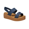 Sandały na koturnie Crocs (WMNS) Brooklyn Woven Wedge w kolorze „Niebiesko-brązowym” 209977-410