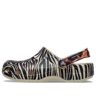 Sandały plażowe Crocs Classic Animal Unisex „Białe” 207840-2Y9