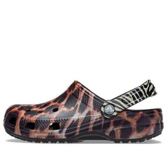Sandały plażowe Crocs Classic Animal Unisex, czarne, 207840-0ZR