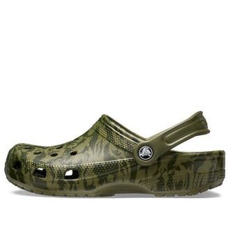 Sandały plażowe Crocs Classic Clog Camouflage Printing Army Green 206454-309