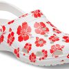 Sandały plażowe Crocs Classic Unisex, czerwono-białe, 207849-1AZ