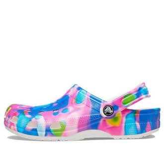 Sandały plażowe Crocs Classic Unisex Niebiesko-różowe 207556-102