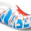 Sandały sportowe Crocs Classic Pattern, odporne na zużycie i antypoślizgowe, unisex, biało-niebiesko-czerwone, w kolorze „Biało-niebiesko-czerwonym” 205453-928