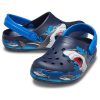 Sandały sportowe Crocs (PS) z zabawnym wzorem rekina na płaskim obcasie, ciemnoniebieskie, 207070-410